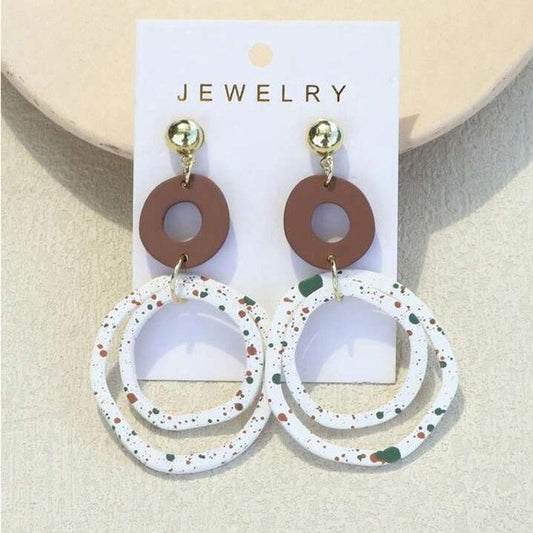 Geometric Circles Drop Earrings