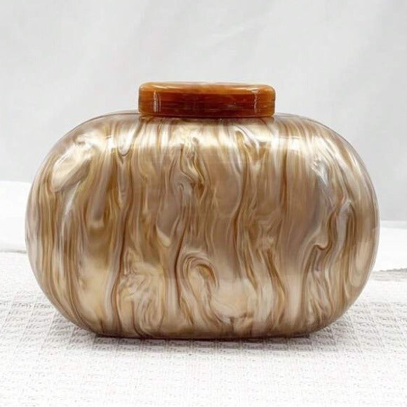 Marbled Acrylic Clutch Purse