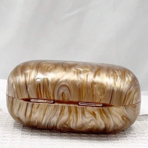 Marbled Acrylic Clutch Purse