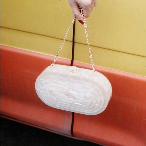 Textured Marbled Clutch Purse