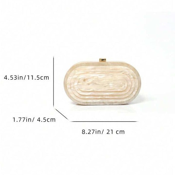 Textured Marbled Clutch Purse